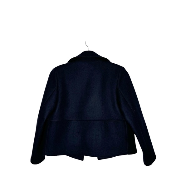 Cuyana | NWOT Cropped Wool Trench Coat Navy Small - Picture 6 of 10